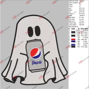 5 by 7 Ghost pepsi