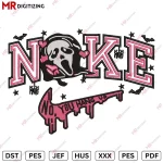 Nike Scream No you hang up Halloween Embroidery Design