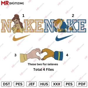 Nike The Beast and Nike Belle Embroidery design
