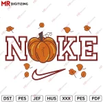 Nike pumpkin Halloween Embroidery Design v7