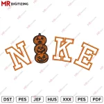 Nike pumpkin Halloween Embroidery design V10