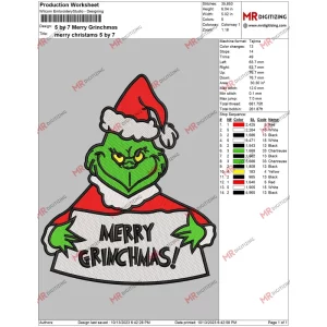 5 by 7 Merry Grinchmas