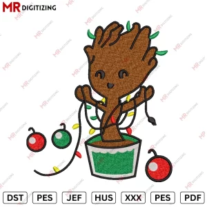 GROOT crs Christmas Embroidery Design