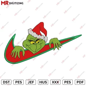 Grich swoosh Cristmas Embroidery Design
