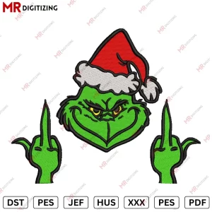 Grinch Cristmas Embroidery Design v2