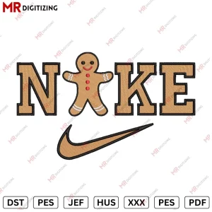 Nike Gingerbread Christmas Embroidery designs