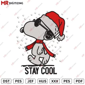 STAY COOL Christmas Embroidery design