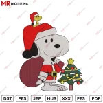 Snoopy Christmas Embroidery designs c4