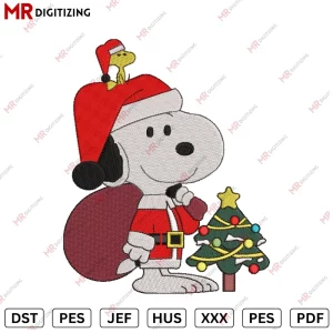 snoopy Christmas Embroidery designs c4