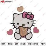 Kitty Concha Pan Dulce Christmas embroidery design
