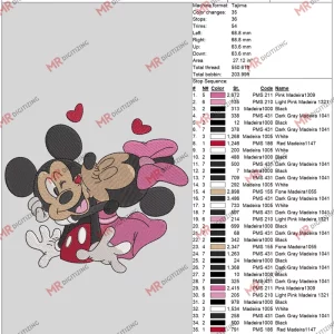 MICKEY MOUSE Kisses 5 by 7