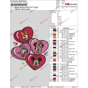 Mickey Minnie Ducks VL11 5 by 7