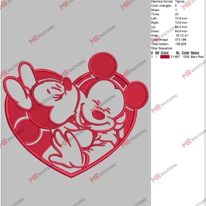 Mickey and minnie Love V2 5 by 7