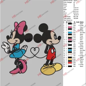 Mickey and minnie Love V3 5 by 7