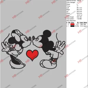 Mickey and minnie Love v1 5 by 7