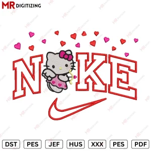 NIKE Kitty Heartss VL8 Valentines Embroidery Design