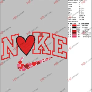 Nike Hearts VL1 5 by 7