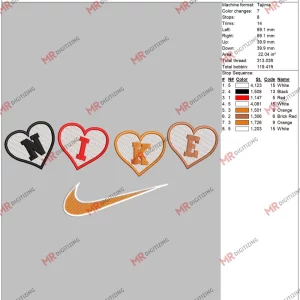 Nike Hearts vv4 5 by 7