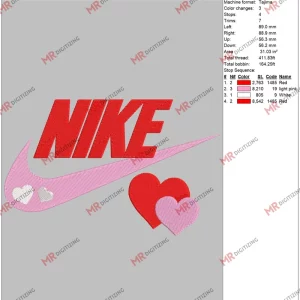 Nike Love Hearts 5 by 7