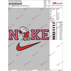 Nike Snoopy Love VL9 5 by 7