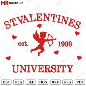 ST VALENTINE UNI Valentines Embroidery Design
