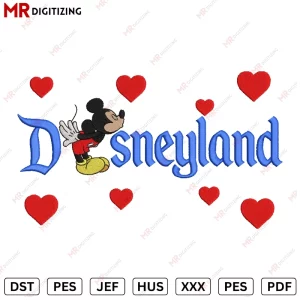 disneyland micky 003 Valentines Embroidery Design