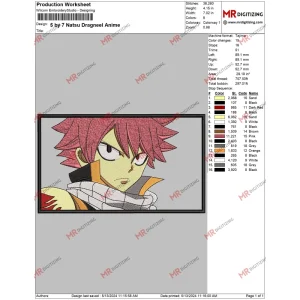 5 by 7 Natsu Dragneel Anime