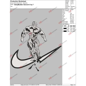 BodyBuilder Swoosh 5 by 7