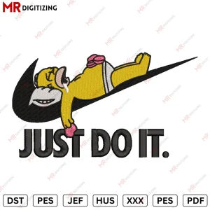 Just do it Simpson swoosh Embroidery Design