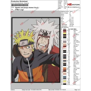 Naruto and jiraiya Anime 8 by 8