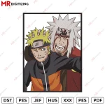 Naruto and jiraiya Anime Embroidery Design