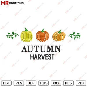 Autumn Harvest Halloween Embroidery design
