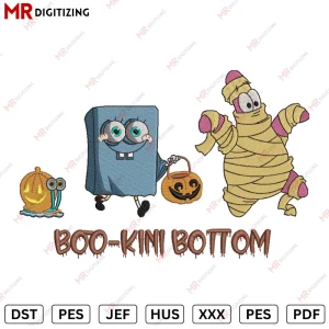 Boo Kini Logo Halloween Embroidery design