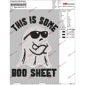 Boo sheet 6 by 10