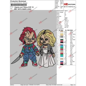 Chucky and Tiffany 6 BY 10