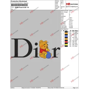 DIOR Pooh 6 BY 10