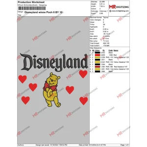 Disneyland winne Pooh 6 BY 10