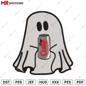 Ghost cocacola Embroidery desing