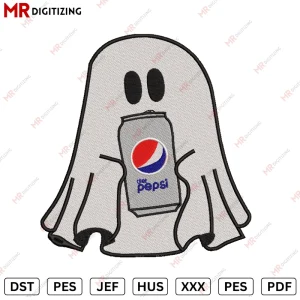 Ghost pepsi Embroidery desing