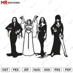 Horror queens Halloween Embroidery design