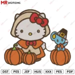 Kitty pumpkin Halloween Embroidery design