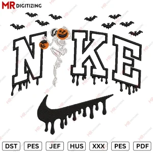 Nike Halloween bats Embroidery design