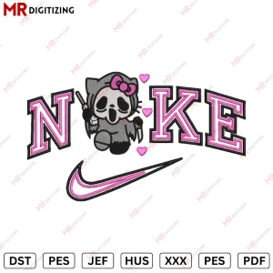 Nike Kitty X Ghost Embroidery design