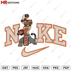 Nike Kung fu Panda v1pooh Embroidery design