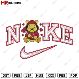 Nike Pooh Lover Embroidery design