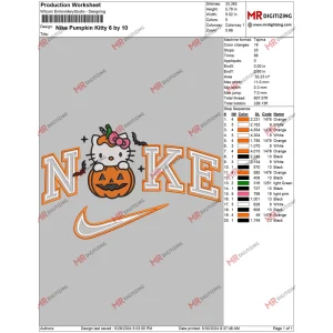Nike Pumpkin Kitty 6 by 10