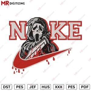 Nike Scream logo Embroidery desing