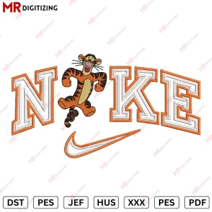 Nike Tiger v3 pooh Embroidery design