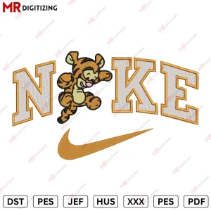 Nike Tiger v5 pooh Embroidery design