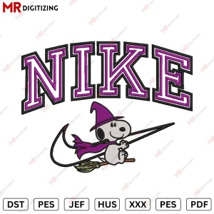 Nike snoopy Embroidery desing